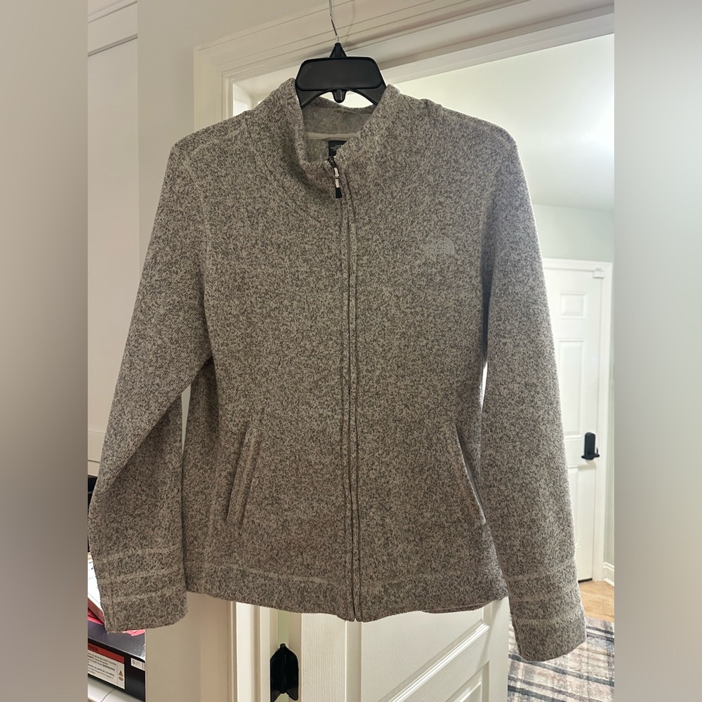 The North Face Light Gray Sherpa Jacket